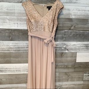 David’s Bridal Sequin Champagne Dress